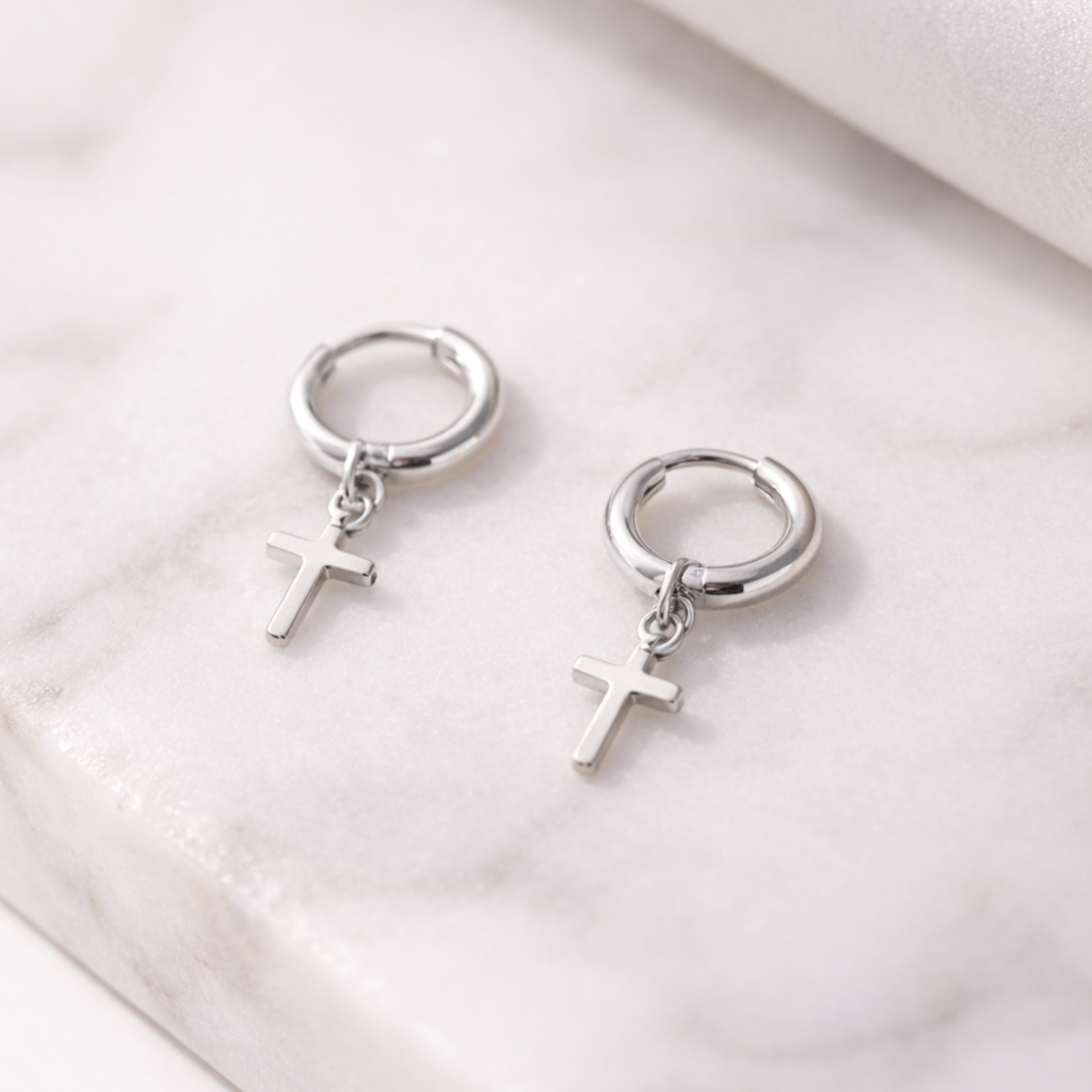 Cross Earring (Silver) – Davex Jewellery